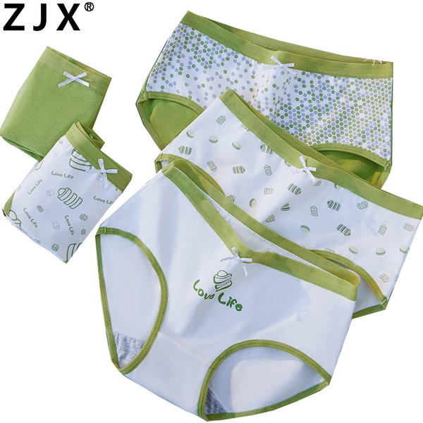 5Pcs/Set Women's Cotton Panties Breathable Lingerie Cute Print Girls Briefs Sexy Underpants Low Waist Soft Female Underwear