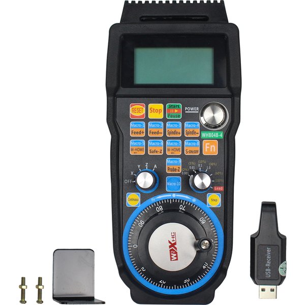 Volant sans fil CNC WHB04 / WHB04-L, volant électronique 4 axes / 6 axes, télécommande avec écran LCD, générateur d'impulsions manuel pour routeur CNC Mach3 et machine de gravure.