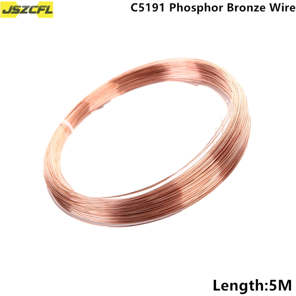 Fil de Bronze phosphoreux C5191, 5M, diamètre 0.2/0.3/0.4/0.5/0.6/0.7/0.8/1/1.5/1.8/2/2.5/3mm, fil de cuivre phosphore, matériel de bricolage
