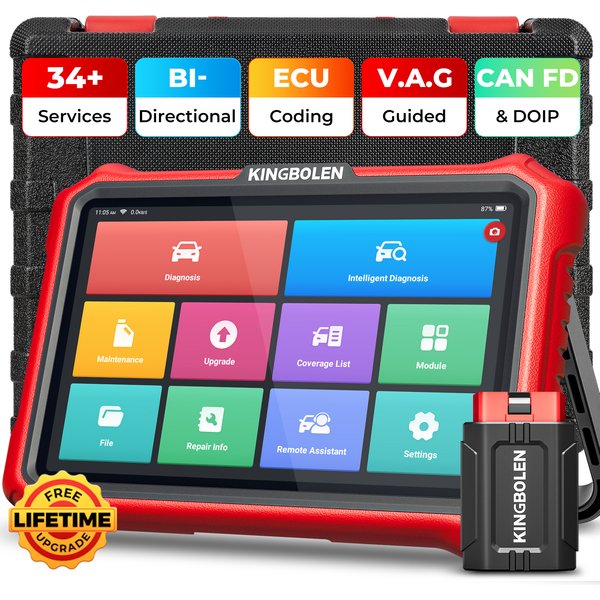 KINGBOLEN K8 PRO ELITE Bluetooth OBD2 Scanner ECU-Codierung Bidirektional 40+ Service CANFD DOIP FCA Auto-Diagnosegeräte