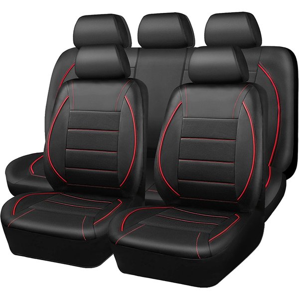 Housses de siège de voiture en cuir PU pour 5 sièges, accessoires Inteior, protections de sièges, coussins universels pour voiture SUV