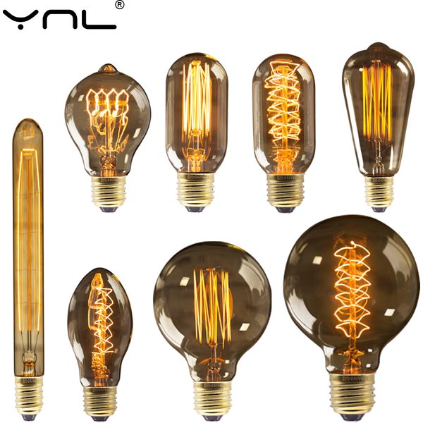 Retro Edison Glühbirne E27 220V 40W St64 G80 G95 G125 Ampulle Vintage Edison Glühbirne Glühlampe Glühbirne Glühbirne Wohnkultur