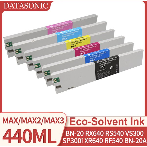 Wkład z tuszem ekosolwentowym 440ML ECO-SOL MAX MAX2 MAX3 kompatybilny z drukarkami Roland BN-20 SP300 VS-300i RS540 XR-540 SP540V 20A