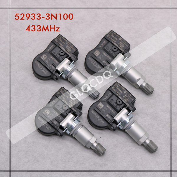 Capteur TPMS de pression des pneus, 433 MHZ, 52933-2J100, 4 pièces 529332 J100 52933-3N100 52933-2M650 52933-B1100 pour Hyundai Verna Kia Ceed Sor