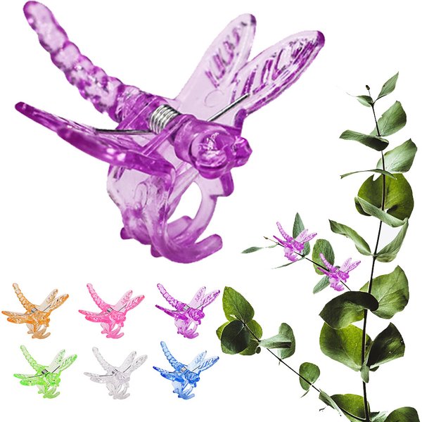 30-120PCS Mix Dragonfly Orchid Clip Garden Plant Clamps for Support Climbing Flower Vine Decoration Ornamental Multi-functional