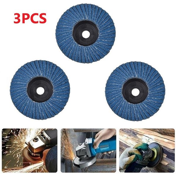 3 stücke 3 Zoll Flache Flap Discs 75mm Schleifen Räder Holz Schneiden Carbon Stahl Für Winkel Grinder Schleifen Polieren werkzeug Zubehör