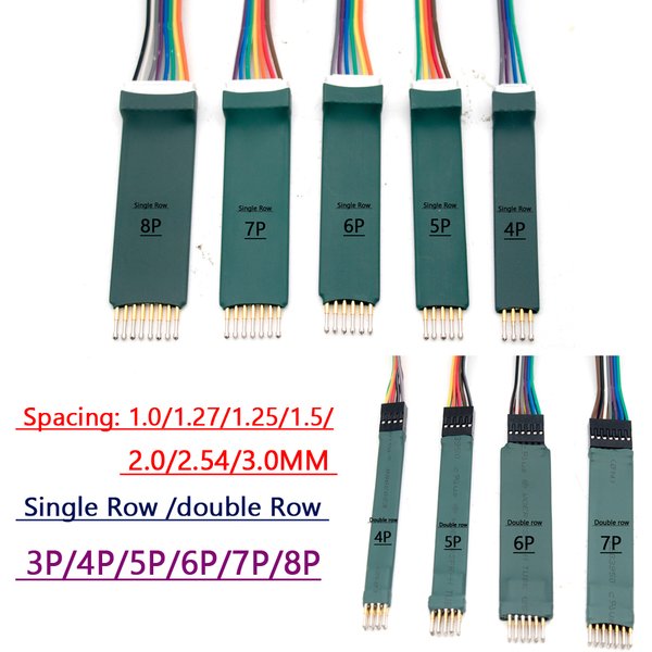 1,27 mm 1,5 mm 2,00 mm 2,54 mm 2P 3P 4P 5P 6P 8P PCB-Testständer Brennclip-Pin-Halterung Debug-Download-Programm ARM JTAG Probe Tools