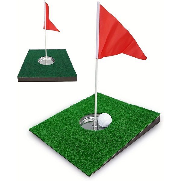 Golf Putter Pad Simulation grün Mini Putter Platte tragbare Putter Hang Praktiker Loch Cup Paket