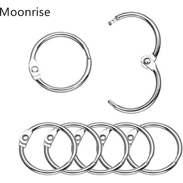 20–88 mm vernickelte Buchringe, lose Blätter, Binder-Ring, Schlüsselanhänger, verschiedene Größen