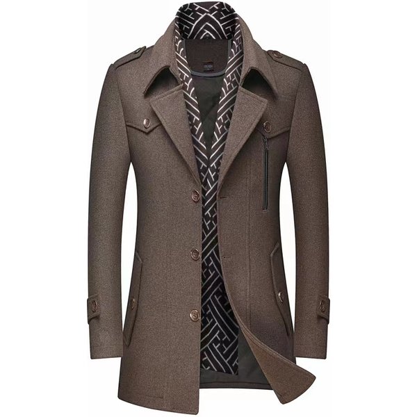 Manteau en laine automne-hiver 2024, manteau en laine pour jeunes et personnes d'âge mûr, manteau en laine de qualité, mi-long à long, manteau d'extérieur pour affaires