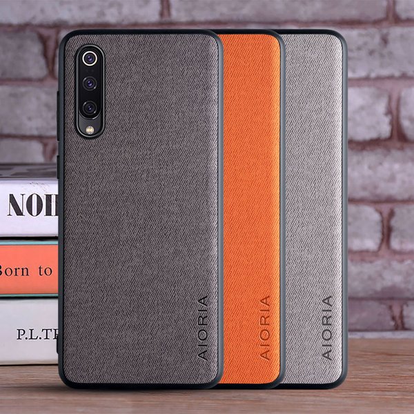 Étui textile pour Xiaomi Mi9 Lite Mi 9 SE, en TPU souple avec matériau PC dur 3 en 1, sensation tactile parfaite
