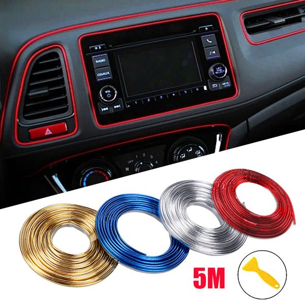 Auto Moulding Dekoration Flexible Streifen 1/3/5M Innen Auto Leisten Auto Abdeckung Trim Dashboard Tür Edgein auto-styling Universal