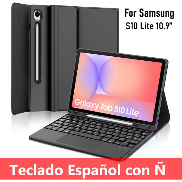 Etui z odłączaną klawiaturą do Samsung Galaxy Tab S10 Lite 10.9 cala 2025, osłona klawiatury do Samsung Tab S10 Lite SM-X400 SM-X406B