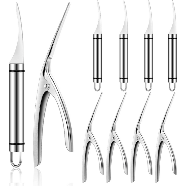 Stainless Steel Shrimp Stripper Peeler Shrimp Line Prawn Shell Peeler Durable Shrimp Cleaner Knife Kitchen Shrimp Peeling Tools