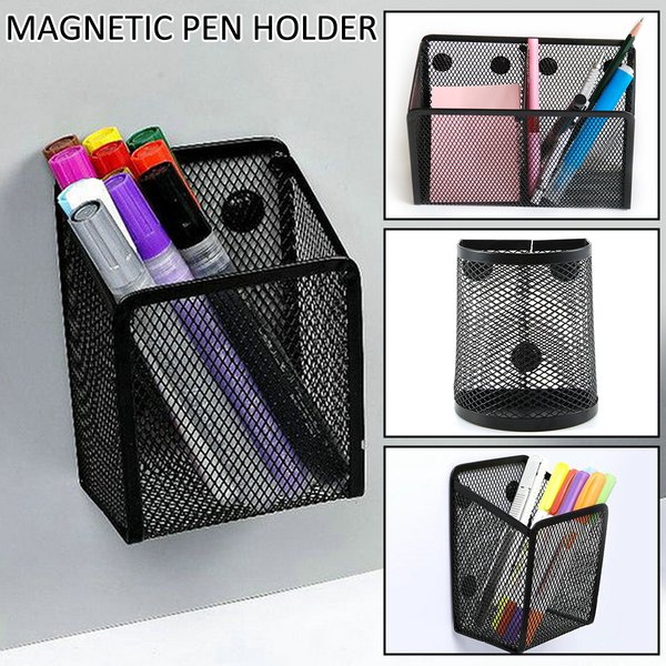Porte-crayons magnétiques en maille métallique robuste, tasse Portable de grande capacité, panier de rangement pour marqueurs magnétiques, crayon multifonctionnel