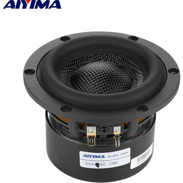 AIYIMA 1Pcs 4 Inch Subwoofer Speakers 4/8 Ohm 80W HiFi Bass Audio Fiberglass Basin Low Frequency Home Theater Loudspeaker