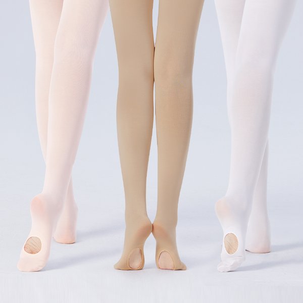 Girls Women Convertible Ballet Tights Microfiber Dance Stockings Seamless Adult Ballet Pantyhose 60D Dance Tights with Holes