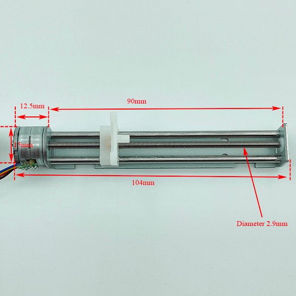 80mm Hub Mikro 15mm Linear-Schrittmotor DC 5V 6V 2-Phasen 4-Draht Schrittmotor mit langer Schraubstange für Laser XYZ 3D-Drucker