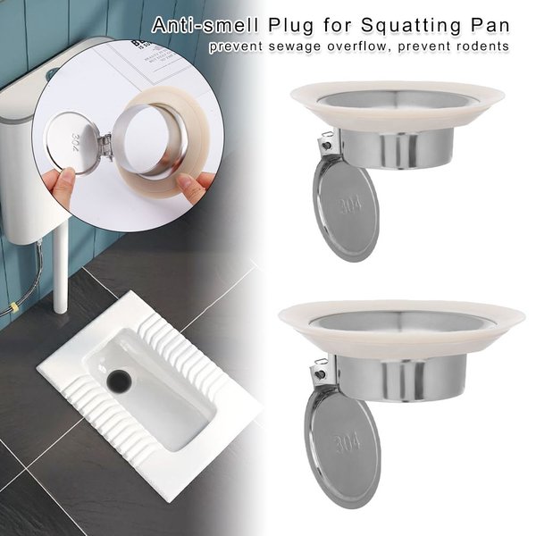 Bouchon de désodorisant pour toilettes, casserole de squats, bouchon anti-odeur, couvercle anti-blocage des égouts, raccord de débordement des eaux usées