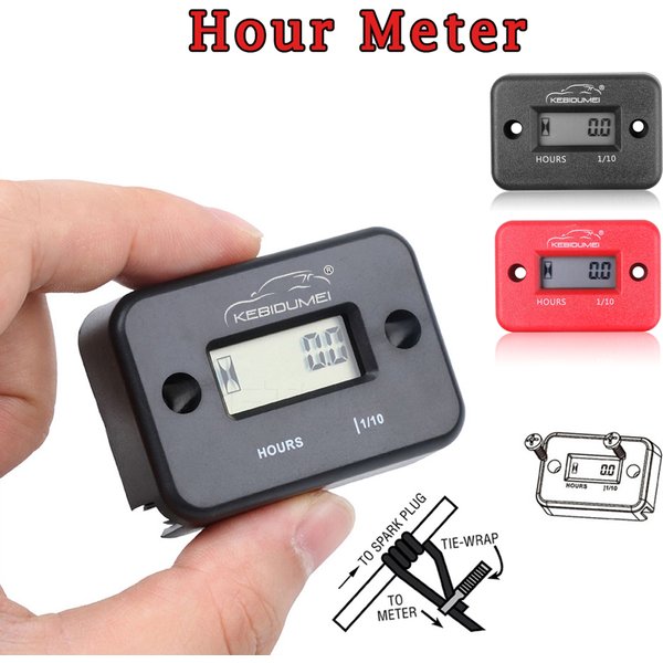 Compteur horaire numérique LCD, affichage étanche pour vélo, moto, ATV, motoneige, bateau marin, Ski, moteur à gaz hors route