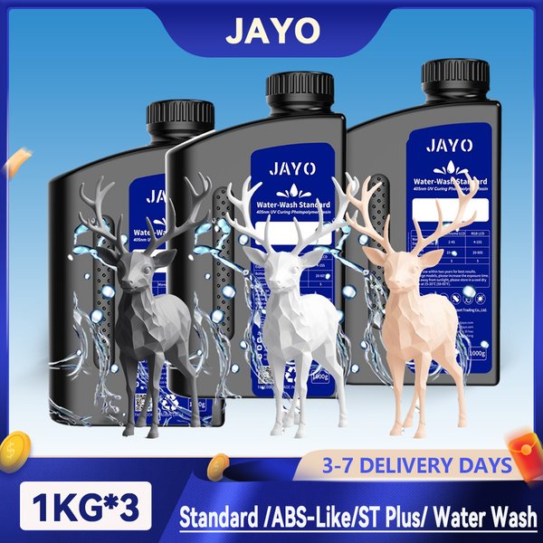 JAYO 3 kg Standard/ABS-ähnliches/Standard Plus/Wasserwasch-3D-Druckerharz 395–405 nm UV-härtendes 3D-Druckflüssiges Photopolymerharz