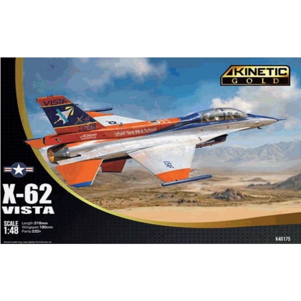 KINETIC K48175 X-62 Vista Fighter Präzisions-Bausatz im Maßstab 1:48
