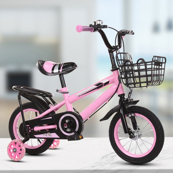 Modernes 14/16 Zoll Kinderfahrrad für Jungen und Mädchen Kleinkind-Fahrrad mit Verstellbarer Höhe und Abnehmbarem Korb für 2-7 Jahre