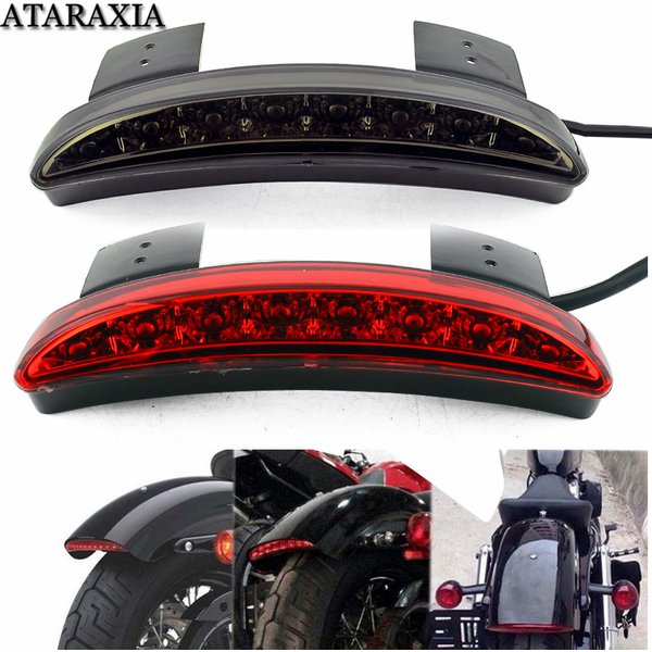 Motorrad Rücklicht Lampen Motor Cafe Racer Hinten Fender Rand Bremse Rücklicht Für Harley Touring Sportster XL 883 1200