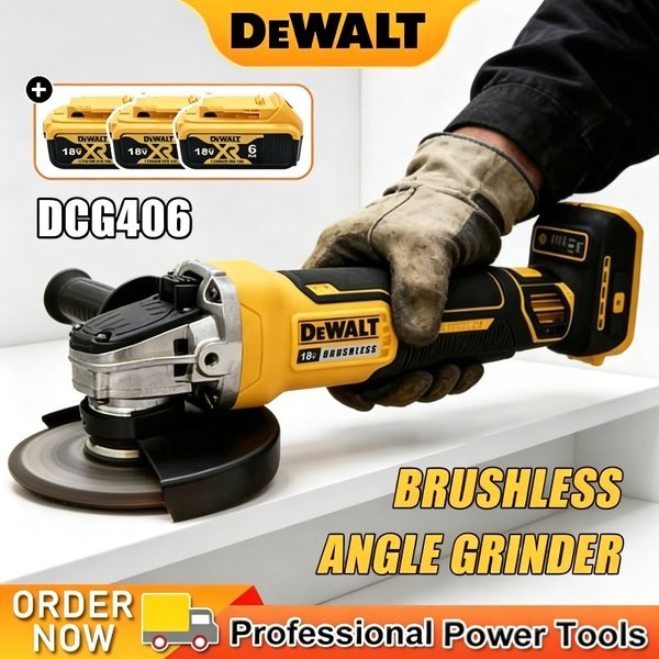 Dewalt DCG406 125MM Brushless Angle Grinder 9000RPM Cordless Cutting Machine Impact Polisher Machine Rechargeable Power Tool
