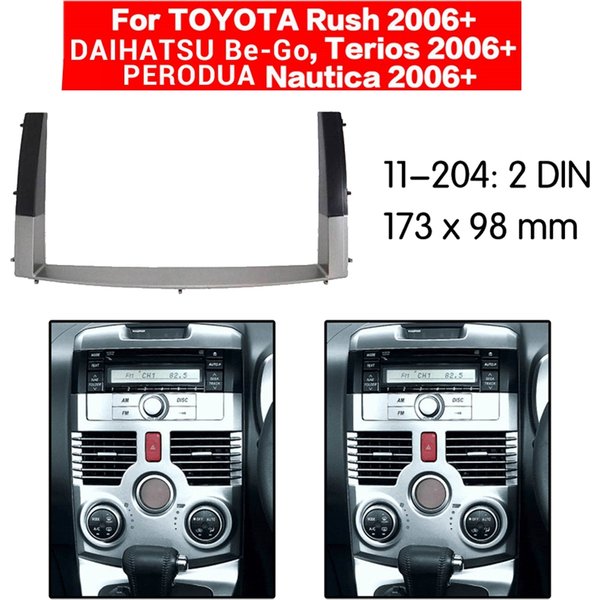 Cadre de tableau de bord pour Toyota Rush, Daihatsu, Be-Go,Terios, Perodua, Ordinary FIFA, Radio, Stéréo, Panneau de commande de voiture, 2 Din, 2011