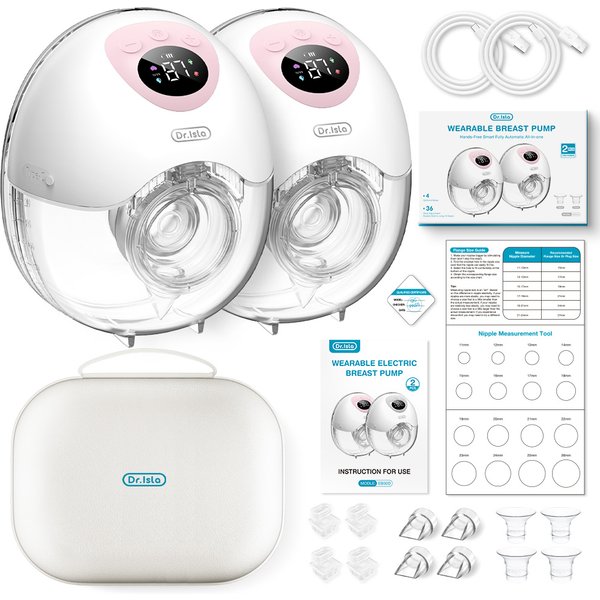 MAMIJOY 2 pièces tire-lait électrique portable 4 Modes 36 niveaux d'aspiration silencieux anti-fuite mains libres tire-lait allaitement EB50