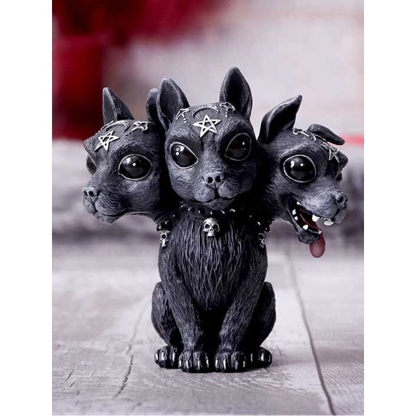 Cerberus ornaments Resin New Mythology Cuteb Animal Statue Decorative Desk Halloween Black Gift Home Mini Accessories carving