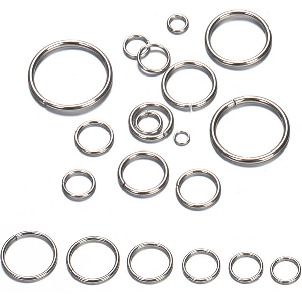 200pcs 4-8mm Stainless Steel Split Rings Open Jump Rings Connectors For Jewelry Making DIY Components Accessories