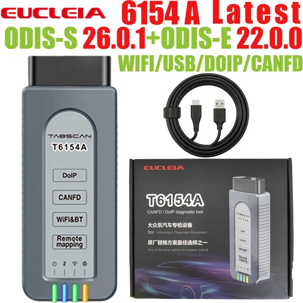 6154A ODIS V26.0.1 prend en charge CAN FD DoIP WiFi USB 6154A Coverage Group Automotive OBD2 Scanner de diagnostic automobile Outil de diagnostic pour voiture
