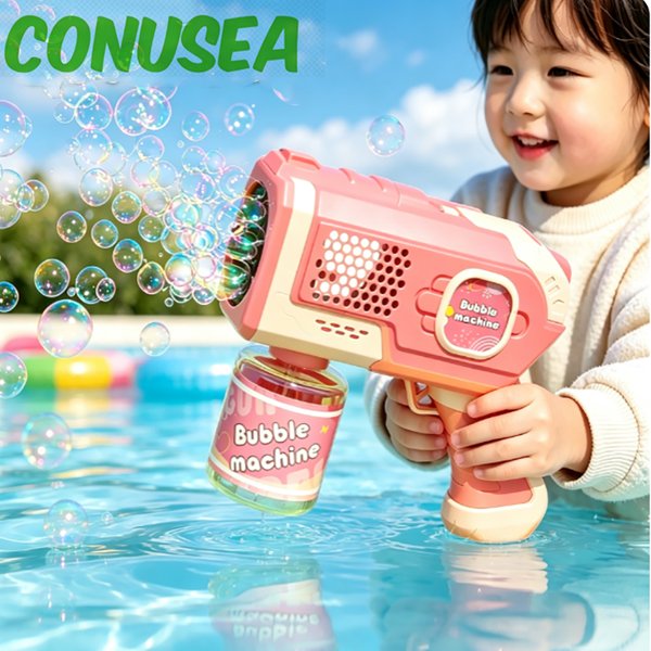 Automatic Electric Bubble Gun 2026 Soap Blower with Light for Boys And Girls Outdoor Party Game Blowing Toys Gift