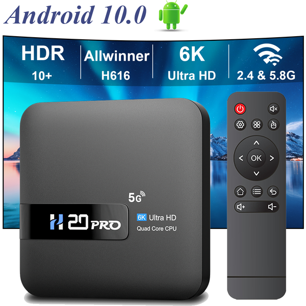 TOPSION H20PRO Smart TV Box Android 14.0 With Voice Assistant 2.4&5G Wifi 4K 6K HD Video 1080P Media Player Set Top Box