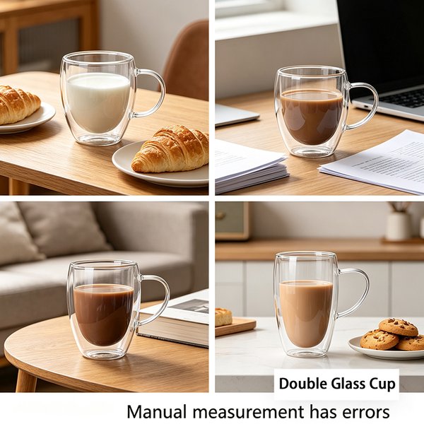 150/250/350/450ml Résistant À La Chaleur Double Paroi Tasse À Café En Verre Transparent Whisky Thé Lait Tasses De Boisson Froide Tasse de Vin Drinkware