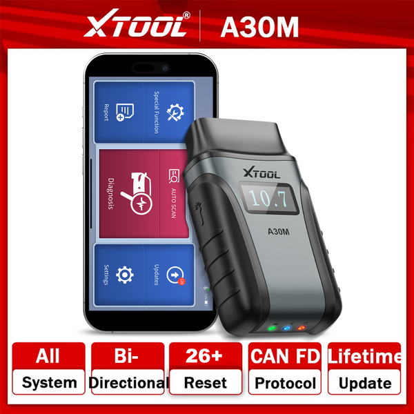 XTOOL Anyscan A30M Auto-OBD2-Diagnosetool, bidirektionaler Scanner, kabelloses BT-Tool für Android iPhone, alle Systemdiagnose, CANFD