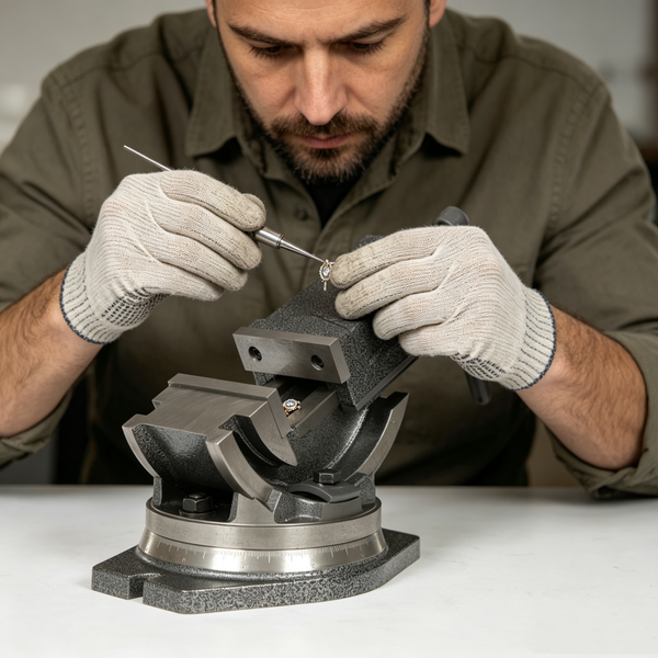 Professioneller 4-Zoll-Drehspannstock für Werkbank – Hochfestes Gusseisen, Kunststoff-Sprühbeschichtung, 80 mm Backenöffnung, perfekt für Werkstatt, Fabrik und Präzisionsarbeiten