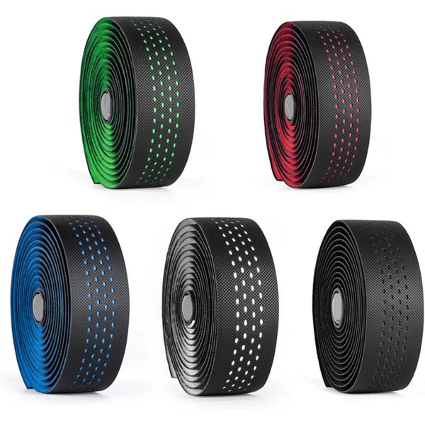 1pair Perforated Breathable Handlebar Tapes Non-slip Road Bike Bar Tape EVA/PU Soft Anti-Vibration Wrap Tape Durable Bar Bartape