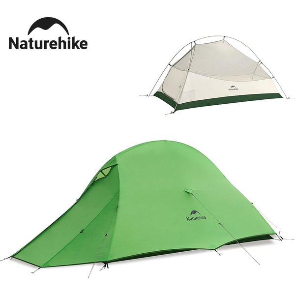 Naturehike Cloud Up BASE 1 2 3 Zelt Ultraleichtes 210T Campingzelt Doppelschichtiges Wasserdichtes Outdoor-Rucksackzelt mit Matte