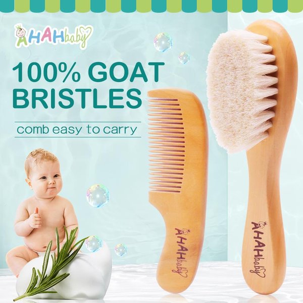 2 teile/satz Baby Haar Pinsel Und Kamm Set für Neugeborene Holz Kamm Für Haar Massage Bad Dusche Mini Baby Pinsel Kinder tasche Haarbürste
