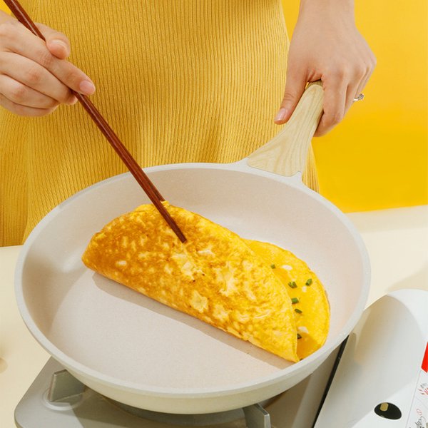 Poêle à frire Durable Wok, Pot en céramique antiadhésif, cuisinière à gaz à Induction, ustensiles de cuisine universels, casserole de cuisson pour Steak, poêle antiadhésive