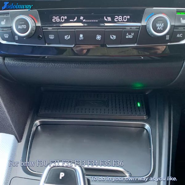 Chargeur sans fil rapide 15W pour BMW F30 F31 F32 F33 F34 F35 F36 M4 F82 Série 3 4, plaque de charge, support de téléphone, chargeur intégré