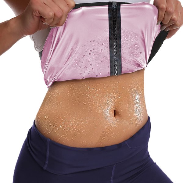 Waist Trainer for Women Shaper Sauna Sweat Belt Zipper Waist Trimmer Pink