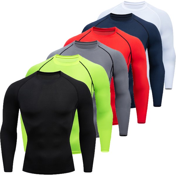 Hommes entraînement à manches longues t-shirt printemps automne gymnase course Sport hommes T-shirts Fitness vêtements de Sport en plein air hauts pour hommes vêtements