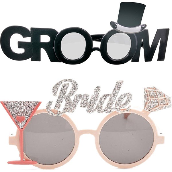 Lunettes de soleil pour enterrement de vie de jeune fille, accessoires photo pour fête de mariage, fournitures de décoration pour douche de patients