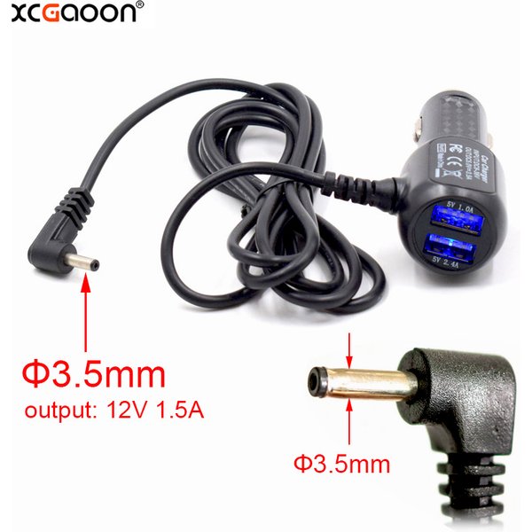 Adaptateur de chargeur de voiture USB double rapide 12V 1.5A 2.0A avec port de charge de 3,5 mm et 5V 3.5A pour détecteur de radar de voiture, caméra GPS, DVR