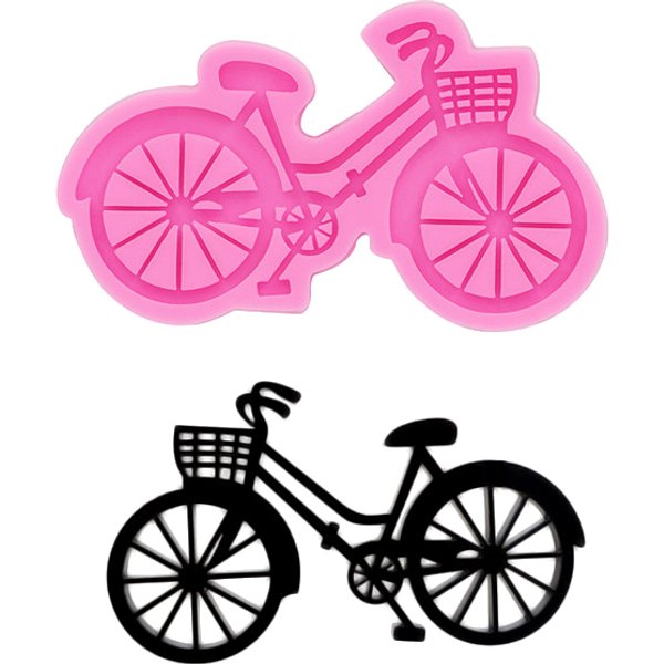 Moule en silicone époxy pour porte-clés de vélo effet miroir brillant, pendentif de bijoux DIY, moule pour décoration de pendentif en plâtre d'aromathérapie