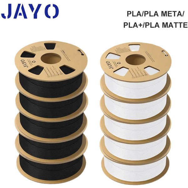 JAYO 3D-Drucker-Filament, PLA-Serie, 1,75 mm, 5 Rollen/10 Rollen, hohe Festigkeit, 100 % keine Blasen, ordentlich gewickelt, für FDM-DIY-Geschenkmatererial